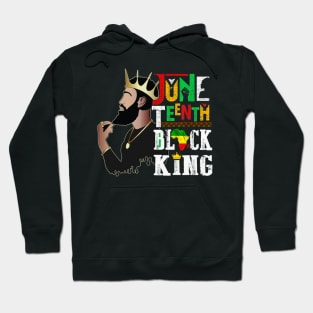 Juneteenth Black King Melanin Father Dad Men Son Dad Da Boys Hoodie